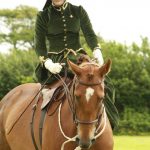 Green Velvet Riding Habit with Gold Piping and Top Hat | Riding Aside or Side Saddle | Philippa Jane Keyworth